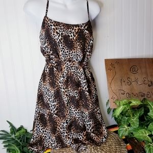 The Arte by Zenana Leopard Print High-Lo Dress